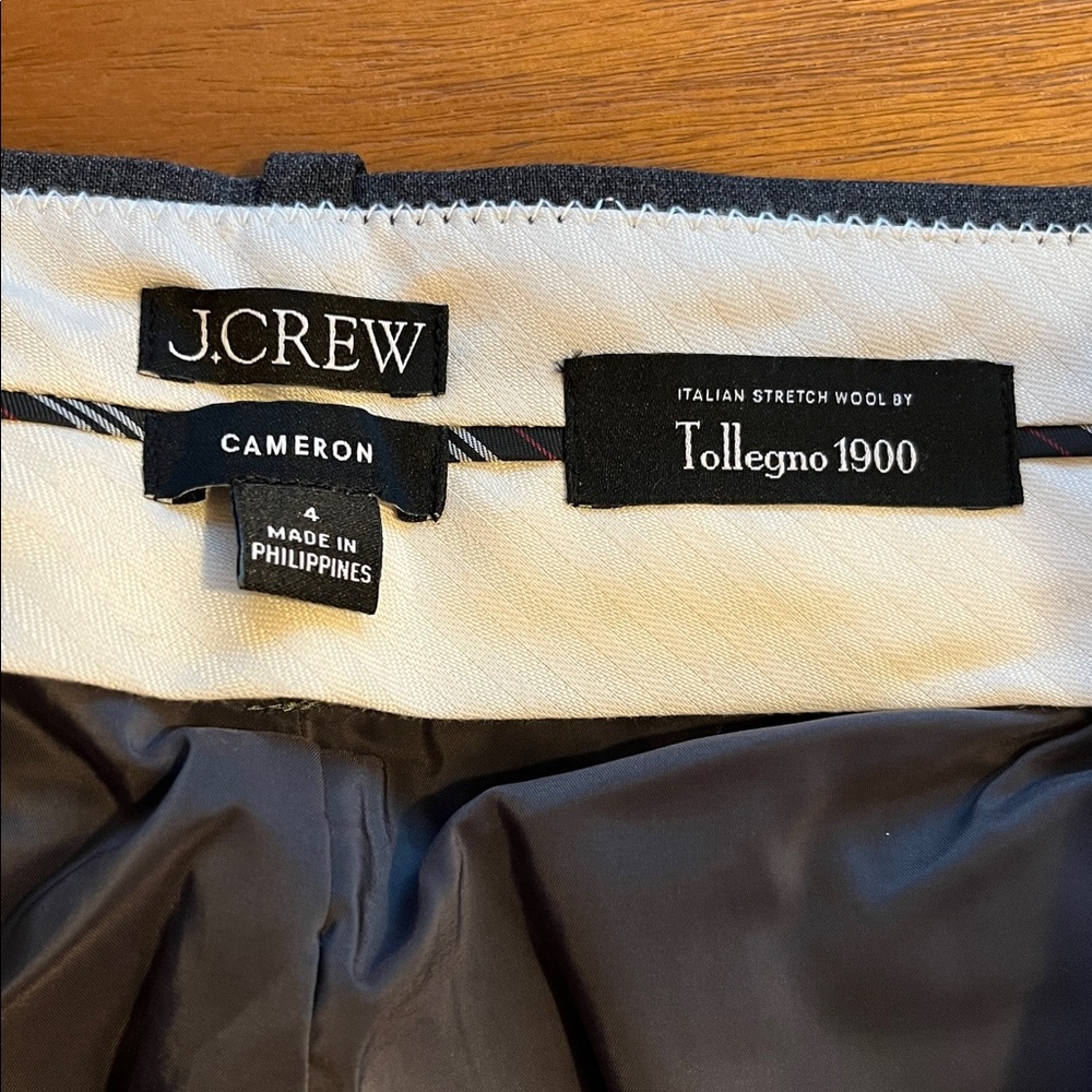 J.Crew | Cameron slim crop pant in Italian stretch wool | Heather Coal | Size 4 - Picture 11 of 13